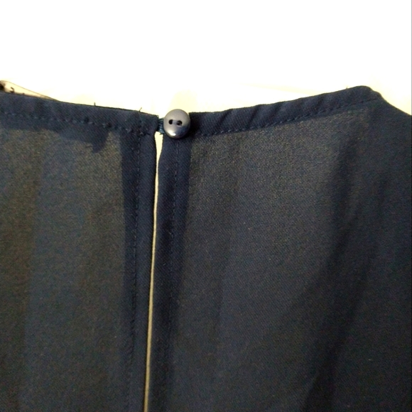 Alex Marie Women's Blue Asymmetrical Blouse - Picture 4 of 5